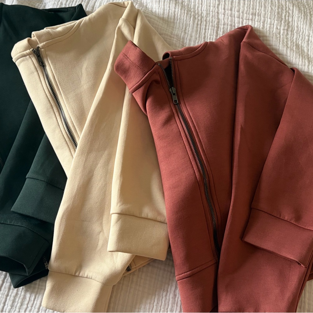 Bundle of 3 cropped zip up sweatshirts